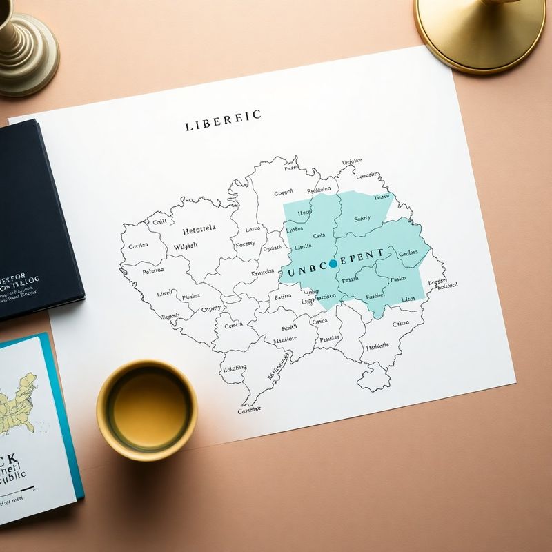 Mapa České republiky s vyznačeným Libercem